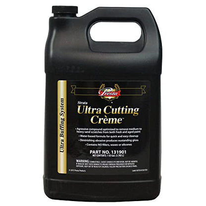 Presta Ultra Cutting Crème – Removes P1500 and Finer Sand Scratches/Effective on New & Aged Clear Coat Paint Surfaces/Produces Great Gloss on Gel Coat and Marine Coatings (1319)