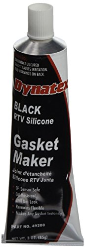 Dynatex 49200 Low Volatile RTV Silicone Gasket Maker, 0 to 500 Degree F, 3 oz Carded Tube, Black (Pack of 12)