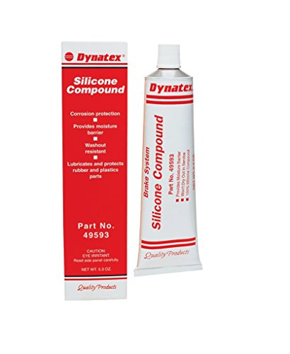 Dynatex 49593 Silicone Brake System Compound, 5 oz Tube, -40 to 400 Degree F, Translucent
