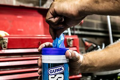 GUNK MPDW30 Multi-Purpose Degreasing Wipes 30-Count 8 x 12 inch 2-Sided Smoot...