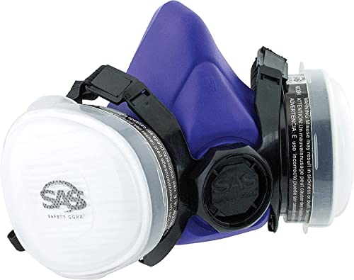 SAS Safety 8661-93 Bandit Half Mask Respirator, Large, Blue