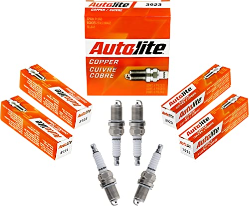 Autolite 3923 Copper Resistor Automotive Replacement Spark Plugs (4 Pack)