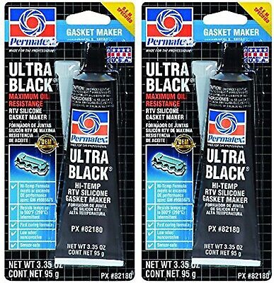 Permatex 82180 Ultra Black Maximum Oil Resistance RTV Silicone Gasket Maker, ...