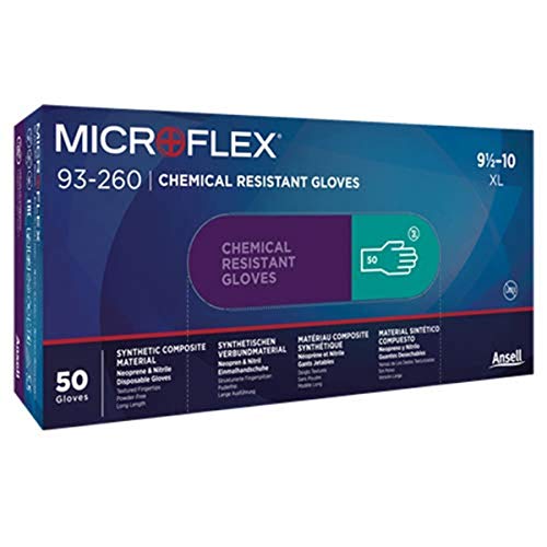 Microflex 93260100 93-260 7.8 Mil Triple-Layer Disposable Neoprene and Nitrile Blend Gloves
