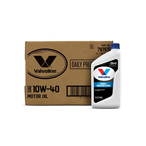 Valvoline Daily Protection 10W-40 Conventional Motor Oil 1 QT, Case of 6 (Packaging May Vary)