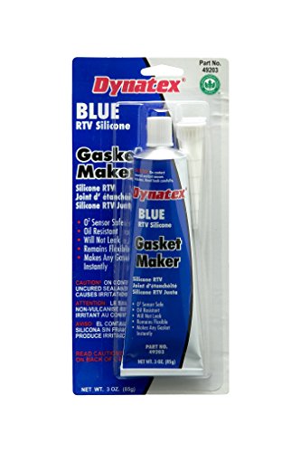 Dynatex 49203 Low Volatile RTV Silicone Gasket Maker, 0 to 500 Degree F, 3 oz Carded Tube, Blue
