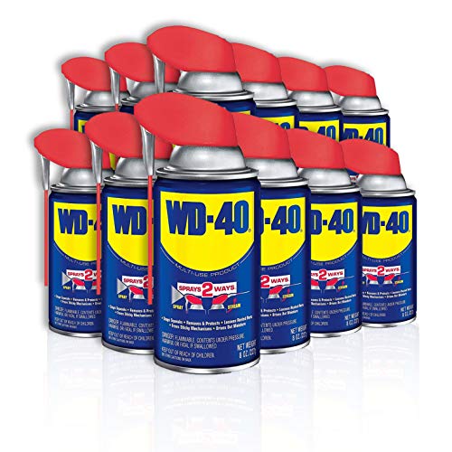 WD-40 Original Formula, Multi-Use Product with Smart Straw Sprays 2 Ways, 8 OZ [12-Pack]