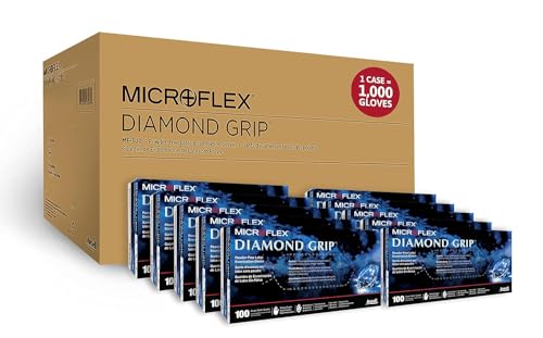 Diamond Grip Exam Glove Extra Large, XL, NonSterile Latex Standard Cuff Length Textured Fingertips White Not Chemo Approved, MF-300-XL - CASE of 1000