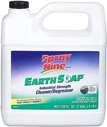 Spray Nine 27901 Earth Soap Cleaner, Degreaser, Bio-Based, 1 Gallon, Clear