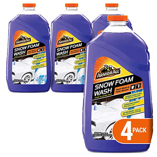 Armor All Car Wash Snow Foam Formula, Cleaning Concentrate Soap for Cars, Truck, and Motorcycles, 50 Fl Oz (Pack of 4)