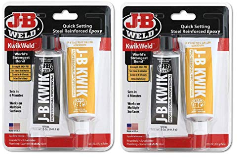 J-B Weld 8271 KwikWeld Professional Size Steel Reinforced Epoxy Twin Pack - 10 oz. (2)