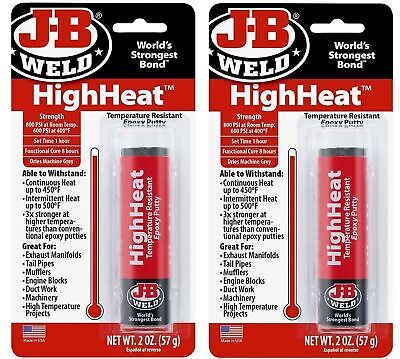 J-B Weld 8297 HighHeat 500 Degree Epoxy Putty-2 Pack