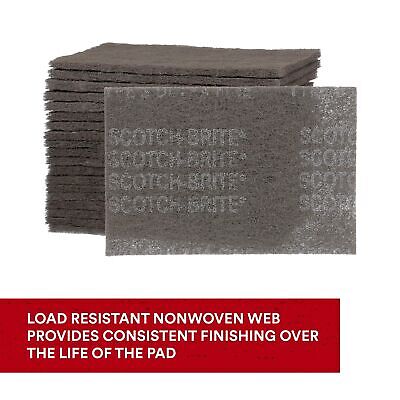 3M Scotch-Brite Ultra Fine Grade 7448 Hand Pad, Pack of 20, 6 in x 9 in Hand ...