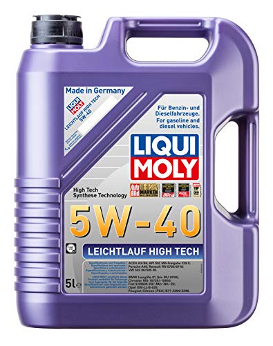 Liqui Moly (2332 5W-40 Leichtlauf High Tech High Ash Synthetic Engine Oil - 5 Liter Jug