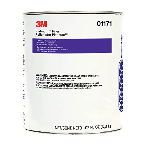 3M Platinum Filler 01171, Stain Free, Tack Free, Long Lasting, Fast Dry, 1 gallon