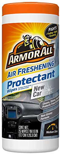 Armor All Car Interior Cleaner Protectant Wipes - Cleaning for Cars & Truck & Motorcycle, New Car, 25 Count (Pack of 6), 78533-6PK