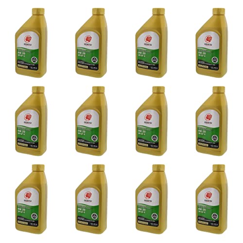 Idemitsu 0w20 Synthetic Motor Oil, 12pk - Car Oil 0W-20 Full Synthetic Engine Oil, Automotive Engine Car Oil SP GF-6-1 Oil