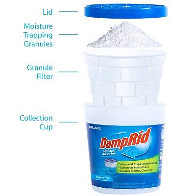 DampRid Fg60 Refillable Moisture Absorber, Fragrance Free