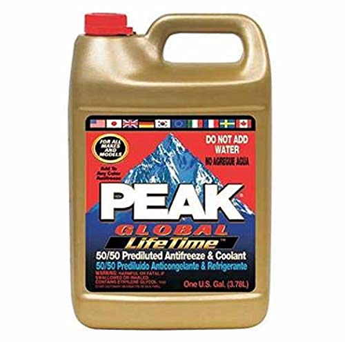 PEAK Global Lifetime 50/50 Prediluted Antifreeze and Coolant for All Vehicles, 1 Gal.