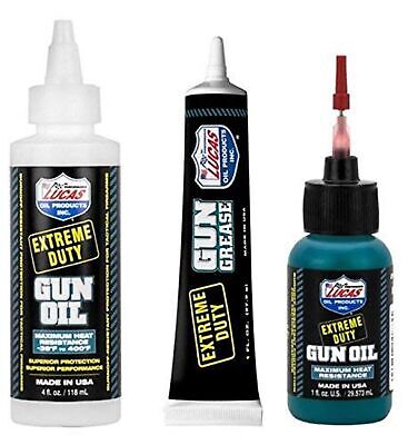 Prompt Lucas Extreme Duty 4oz Gun Oil 10877 - Grease Tube 10889 - Needle Oile...