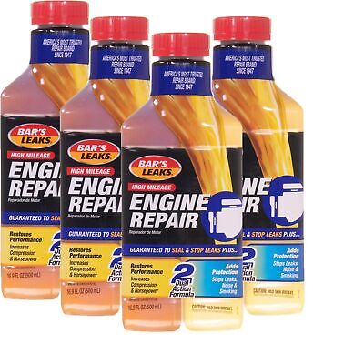 Bar's Leaks High Mileage Engine Repair, 16.9 oz (4 Pack)