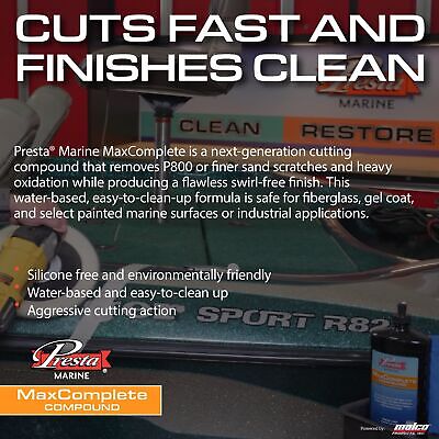 Presta MaxComplete - Professional Grade Cutting Compound for Watercraft and R...
