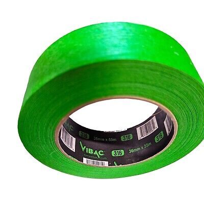 1.5 inch (36mm X 55m) Premium High Performance Automotive Green 316 Masking T...