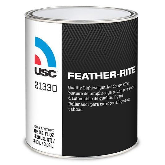 U. S. Chemical & Plastics Feather-Rite Lightweight Autobody Filler, Gallon (USC-21330)