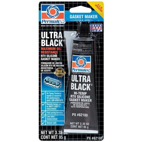 ULTRA BLACK Gasket Maker, 3.35 oz. tube carded, CASE OF 12 (82180-C)