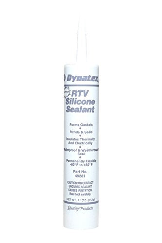 Dynatex 49281 Industrial Grade General Purpose RTV Silicone Sealant, 450 Degree Maximum Temperature, 11 oz Cartridge, Aluminium/Grey