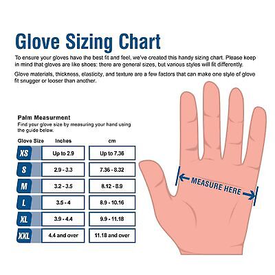 GLOVEWORKS Blue Disposable Latex Exam Gloves, 13 Mil, Powder-Free, Textured, ...