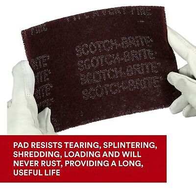 3M Scotch-Brite General Purpose 7447 Hand Pad, Very Fine Grade, 6 in x 9 in, ...