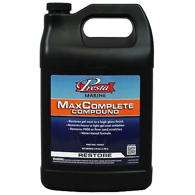 Presta MaxComplete - Professional Grade Cutting Compound for Watercraft and R...