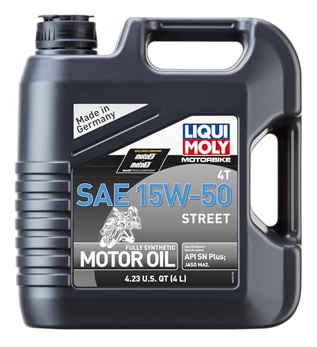 Liqui Moly 20060 Motorbike 4T 15W-50 Street Engine Oil - 4 Liter