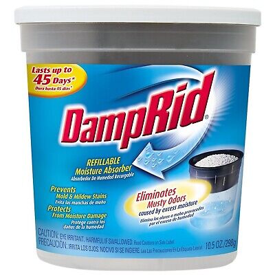 DampRid Refillable Moisture Absorber, Fragrance Free, 10.5-Ounce (Pack of 3)