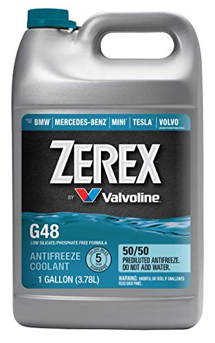 Zerex G48 Low Silicate/Phosphate Free 50/50 Prediluted Ready-to-Use Antifreeze/Coolant, 1 GA