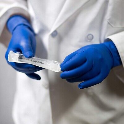 GLOVEWORKS Blue Disposable Latex Exam Gloves, 13 Mil, Powder-Free, Textured, ...
