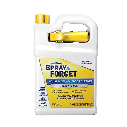 Spray & Forget Sprat & Forget Ready-to-Use House & Deck Outdoor Cleaner Nested Trigger Spray Bottle, 128 Fl Oz (Pack of 1), 1 Gallon