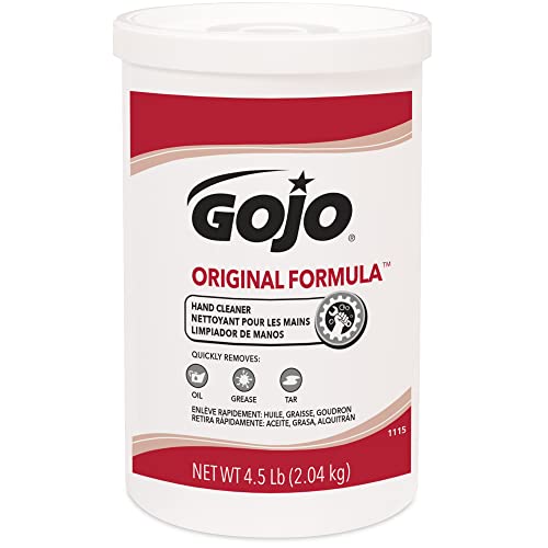 GOJO ORIGINAL FORMULA Hand Cleaner, Fragrance Free, 4.5 lb Heavy Duty Waterless Hand Cleaner Canister for GOJO Crème Style Dispenser  1115-06