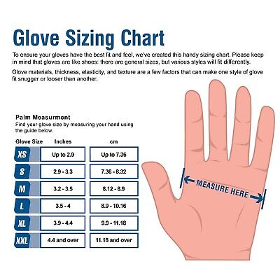 GLOVEWORKS HD Medical Blue Latex Gloves, Box of 50, 13 Mil, Size Medium, 12 I...