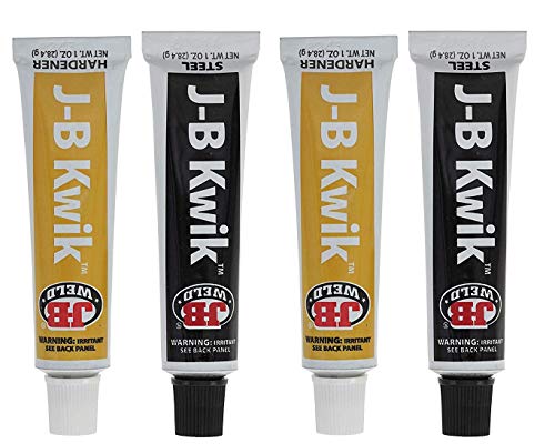 J-B Weld 8276 KwikWeld Quick Setting Steel Reinforced Epoxy - 2 oz. (2 Pack)