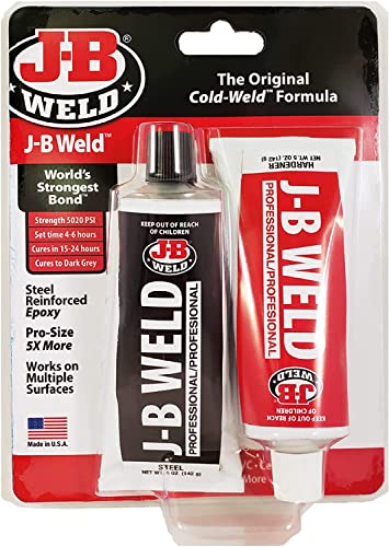 J-B Weld 8281 Professional Size Steel Reinforced Epoxy Twin Pack - 10 oz. (Pack of 2)