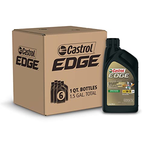 Castrol Edge Euro 5W-30 A3/B4 European Advanced Full Synthetic Motor Oil, 1 Quart, Pack of 6