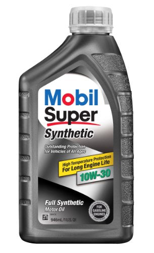 Mobil Super 112917 10W-30 Synthetic Motor Oil - 1 Quart (Pack of 6)