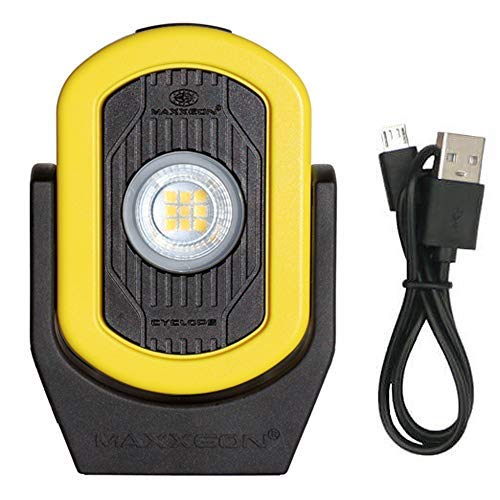 Maxxeon MXN00812, HiVis Yellow, Workstar Cyclops USB-C Rechargeable LED Workl...