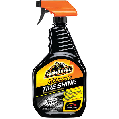 Extreme Tire Shine Spray by Armor All, Tire Cleaner and Shine, 22 Fl Oz Each,...