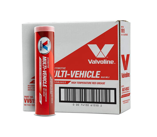 Valvoline Multi-Vehicle High Temperature Red Grease 14.1 OZ Cartridge, Case o...