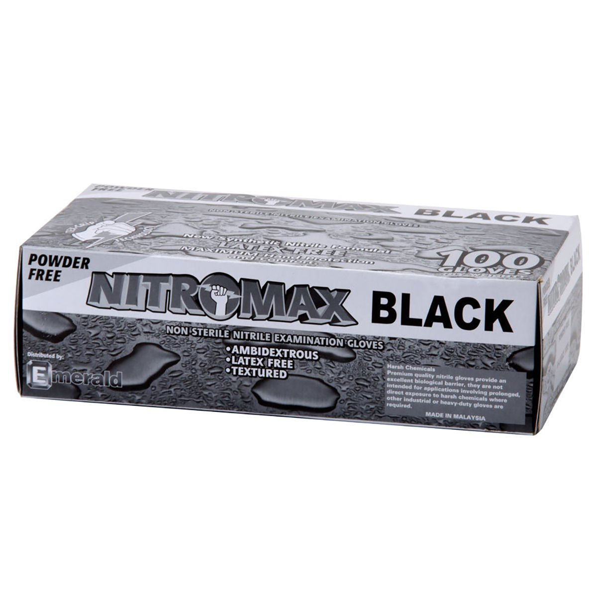 Emerald Nitromax Black X-Large Gloves 1085 (100 a box)