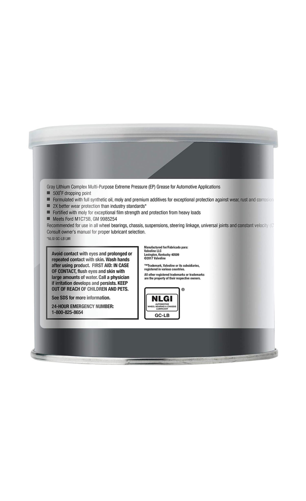 Valvoline - VV986 Moly-Fortified Gray Full Synthetic Grease 1 LB