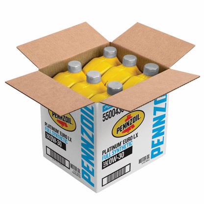 Pennzoil Platinum Euro LX Full Synthetic 0W-30 Motor Oil (1-Quart, Case of 6)